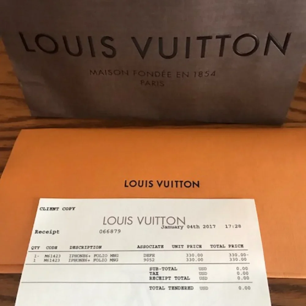 Authentic Louis Vuitton iPhone 6+ folio cover